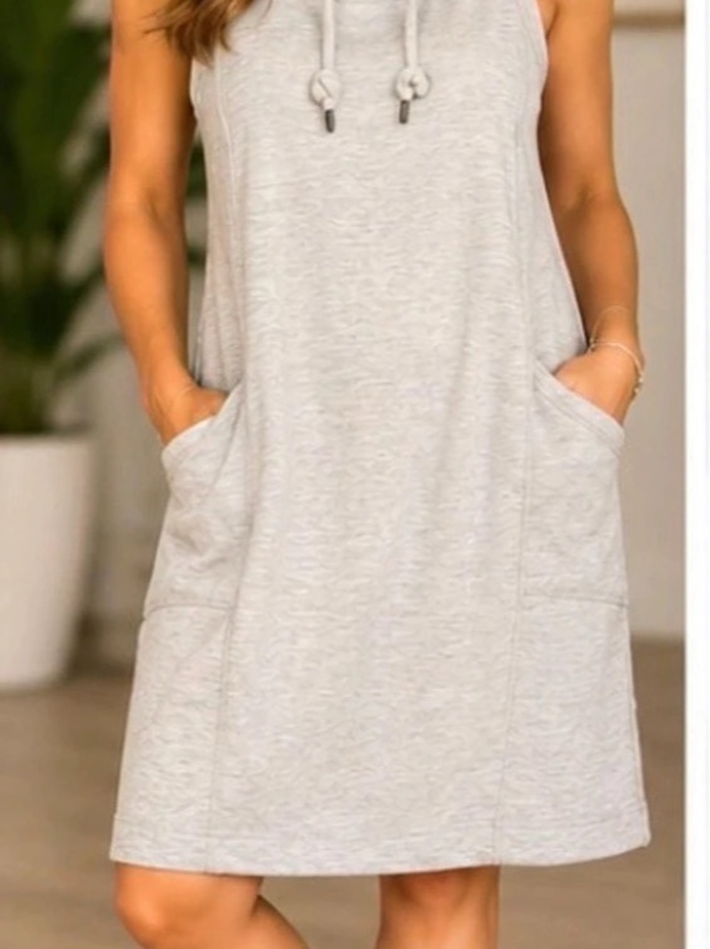 19” ptp Freedom Trail by Kyodan Cowl Neck Sweatshirt Dress Mini Dress Gray Small